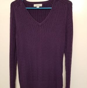 Purple Cable Sweater